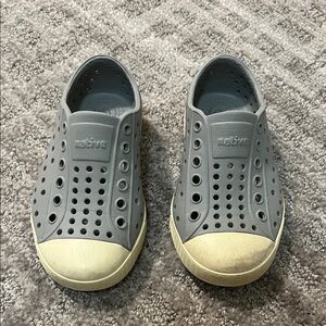 Native Kids Waterproof Slip-On Shoes in Gray and Cream